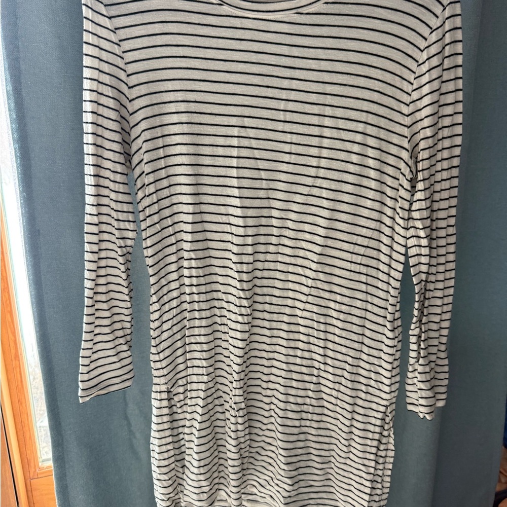 Old Navy Luxe Black and White Striped Top